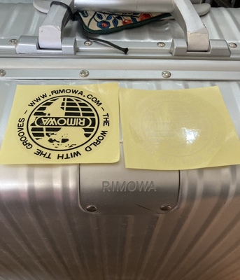 日默瓦一套透明黑白贴贴纸铭牌