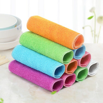 Qiaofeng double-sided cleaning cloth dishwashing cloth is not easy to stain oil leave-in cleaning fine bamboo fiber rag 5 packs