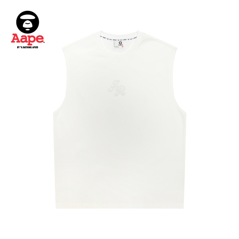 Aape official store Men's Spring and Summer Embossed Letter Print Solid Color Comfortable and Cool Casual Vest 1861Xxq