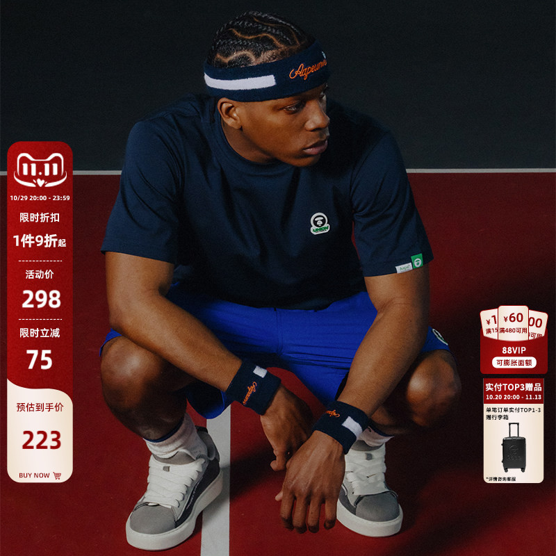 Aape official store Men's Spring and Summer Sports Series Pickleball Cool Breathable Comfortable Short-Sleeve T-Shirt 1927Xxq