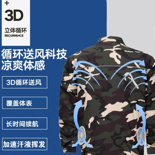 Летний камуфляжный охлаждающий хлопковый дорожный вентилятор для работы