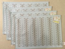 Modern fashion embroidered printed placemats American cotton home Western dining table mat coffee table table coaster insulation mat