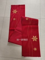 Christmas snowflake velvet embroidery table flag modern simple Nordic table mat coffee table TV cabinet desk cover tablecloth belt