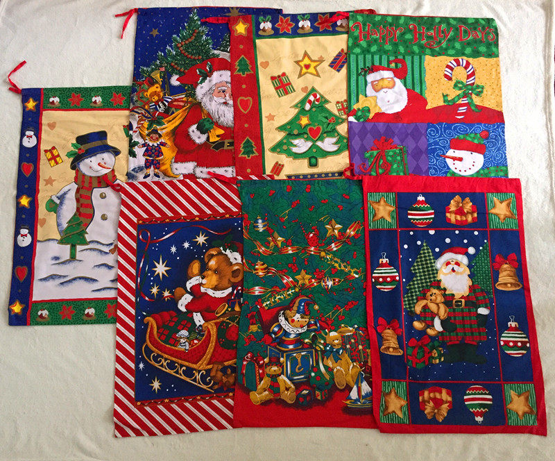 Pull-out cloth bag cotton large shopping bag Christmas environmental protection gift bag home finishing storage bunch mouth cloth bag