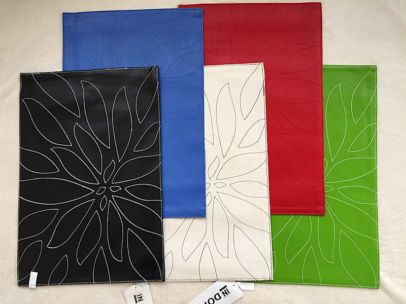 Foreign trade European-style leather heat insulation placemat bowl mat simple anti-scalding table mat coaster hotel waterproof and oil-proof placemat tea mat