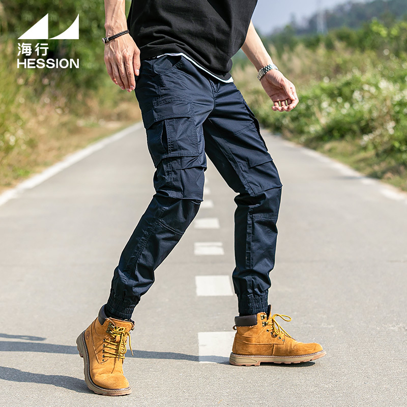 Haiheng Outdoor Hiking Thin Jogger Cargo Pants for Men 2026 New Spring Elastic Slim Fit Multi-Pocket Casual Long Pants Haiheng Outdoor Hiking Thin Jogger Cargo Pants for Men 2026 New Spring Elastic Slim Fit Multi-Pocket Casual Long Pants