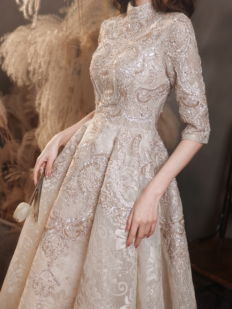 Long evening dress, elite skirt, long sleeve, 2020 Long evening dress, elite skirt, long sleeve, 2020