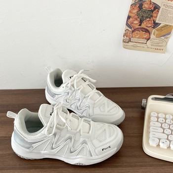 White casual sports running shoes professional badminton shoes