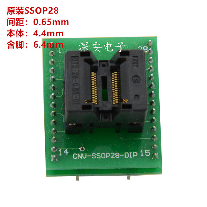 Import narrow body SSOP28 burn test seat OTS-28-0 65-01 IC burn write socket width 6 4