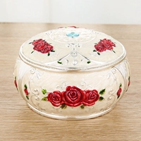 Серебряный красный цветок (с бриллиантом) 10 см.