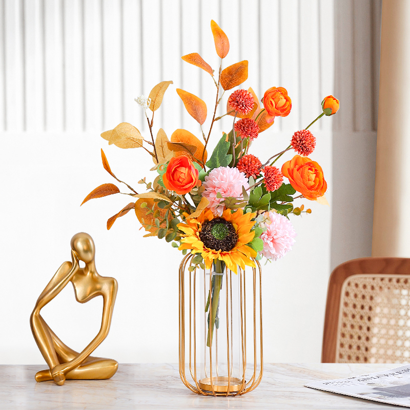 Upscale fake flower emulated flower living-room furnishing table flower swing flower home flower arrangement decoration flower bouquet light extravagant and floral art