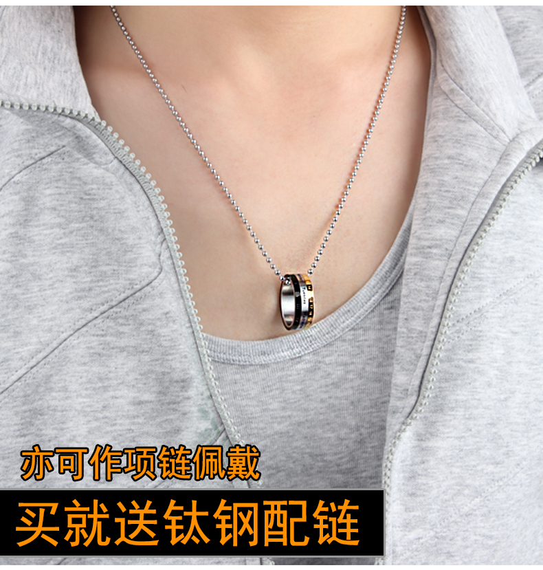 Vòng xoay thời trang quốc gia thời trang bằng thép titan Thời trang nam hipster độc đoán độc quyền nhẫn nhẫn duy nhất nhẫn