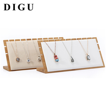  Digu new bamboo and wood fashion jewelry necklace display stand solid wood pendant stand jewelry jewelry display props