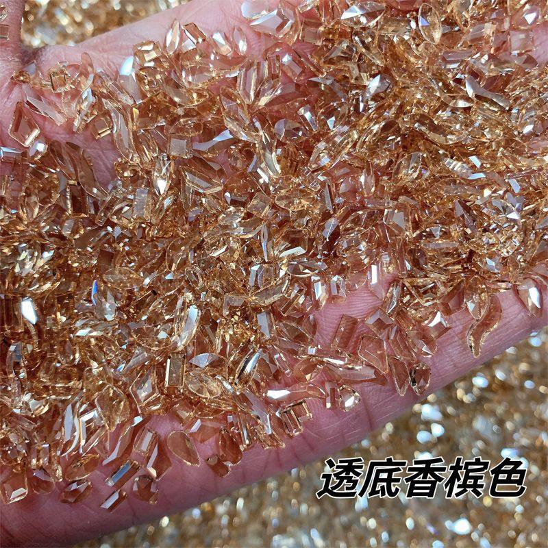 Wen Elf Explosions Mini small size Maillard Flat Shaped Diamond Net Red Nail Super Flash Diamond Nail Diamond Jewelry