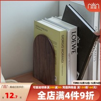 Desktop bookshelf bookshelf book clip book by book baffle North American black walnut student block board reading bracket thickened