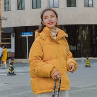 2018 mùa đông mới in Hàn Quốc phần ngắn xuống dày áo khoác nữ hoang dã áo khoác bánh mì áo khoác cotton áo khoác phao nữ hàn quốc