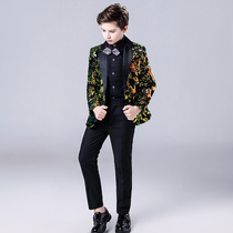 Childrens suit suit boy model catwalk dress suit British boy piano stage performance host