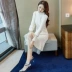 Đầm dệt kim nữ mùa thu 2019 mới cộng với nhung với áo len mỏng dáng áo len chạm đáy váy qua đầu gối - Sản phẩm HOT váy ôm body Sản phẩm HOT