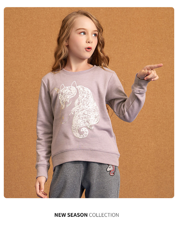 美国 The Children's Place 时尚亮片印花 女童保暖卫衣 天猫优惠券折后¥48包邮(¥143-95)110~150码3色可选