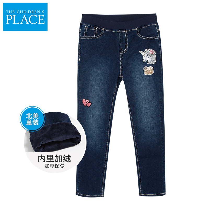 美国 The Children’s Place 19年新款 加绒加厚 女童牛仔裤 天猫优惠券折后￥59包邮（￥199-140）男童款同价