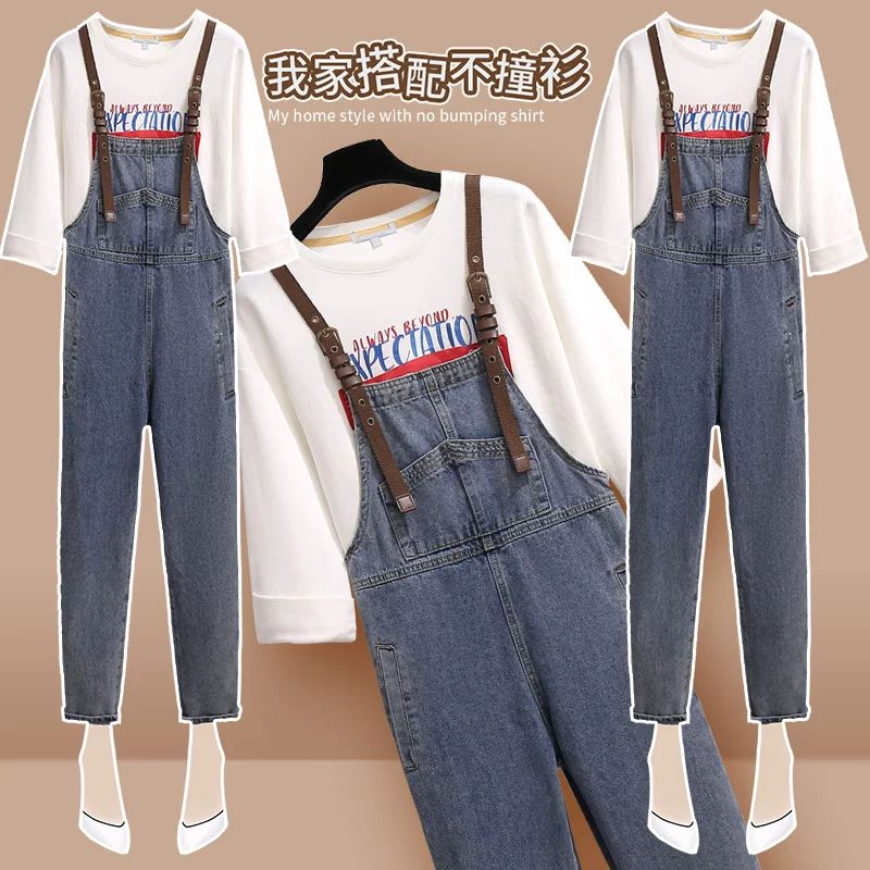 Denim overall, trousers for leisure, autumn set, western style, 2020 years