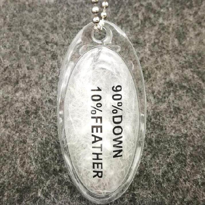 Sequin cotton logo filling pom down bag transparent ball bag general accessories spot PVC down tag bubble logo