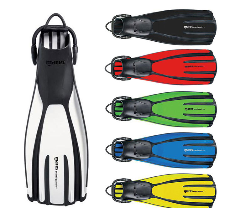 Mares Avanti Quattro Quattro Quadruplet Professional Diving Footfin Adjustable Spring Deep Dive Frog Shoes