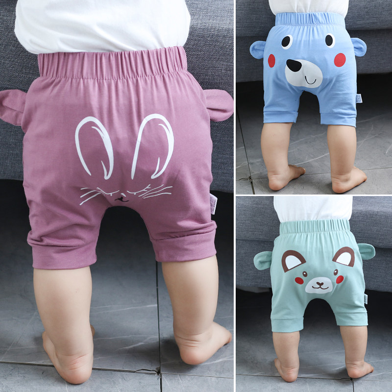 Boys PP pants summer baby shorts Girls thin children's butt pants Baby casual adorable fun summer clothes 1-3 years old