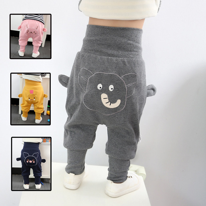 Baby pants autumn PP pants high waist belly protection boy baby foreign school long pants slacks little children spring and autumn children
