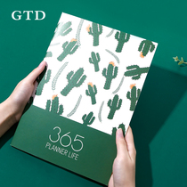 GTD & Kajie 2022 day book January two pages A4 learning plan this postgraduate entrance examination time management Daily planning diary notebook office secretary notepad cute hand account book