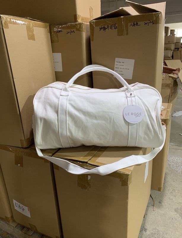 Foreign Trade Surplus White Gym Bag Sports Bag Men's Yoga Bag High-End Travel Bag Large Capacity Luggage Bag