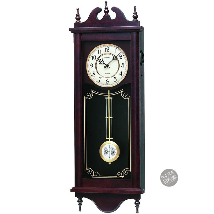 (Japan) Fine Working Living Room Rectangular Wood Retro Eurostyle Fancy hanging bell RQ309A