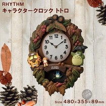 Japan Direct mail Sound Hayao Miyazaki TOTORO TOTORO theme childrens room wooden wall clock