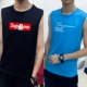Áo thun không tay nam không tay Cotton cotton thể thao thể thao bóng rổ áo len in xu hướng áo XL - Áo vest cotton khoác vest nam