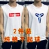 Áo thun không tay nam không tay Cotton cotton thể thao thể thao bóng rổ áo len in xu hướng áo XL - Áo vest cotton khoác vest nam Áo vest cotton