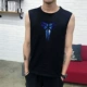 Áo thun không tay nam không tay Cotton cotton thể thao thể thao bóng rổ áo len in xu hướng áo XL - Áo vest cotton khoác vest nam