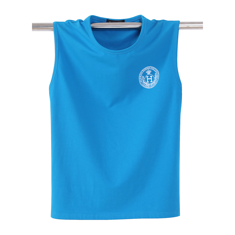 Mùa hè cotton nam XL không tay mỏng áo thun rộng vai chạm đáy áo thể thao rộng rãi mồ hôi bóng rổ áo thun ba lỗ