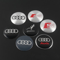 Suitable for Audi A4L A3 Q3 Q5 A6L RS3 S3 hub cover labeling modification center cover decorative sticker