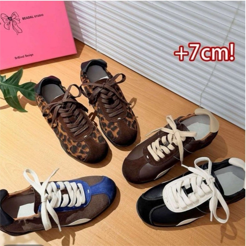 Inner Height Increase of 7cm~ Thick-Soled German Training Shoes for Women, 2026 Autumn New Style, Petite Casual Versatile Sneakers Inner Height Increase of 7cm~ Thick-Soled German Training Shoes for Women, 2026 Autumn New Style, Petite Casual Versatile Sneakers