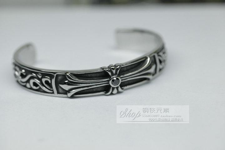 Brand original Heihao stone palace flower cross titanium steel bracelet Quan Zhilong Nicholas Tse same style