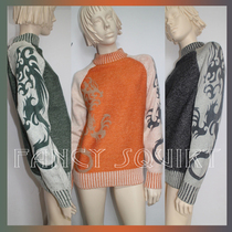 Cyber punk cool dragon men and women 90s handsome long-sleeved millennium European and American knitted sweater