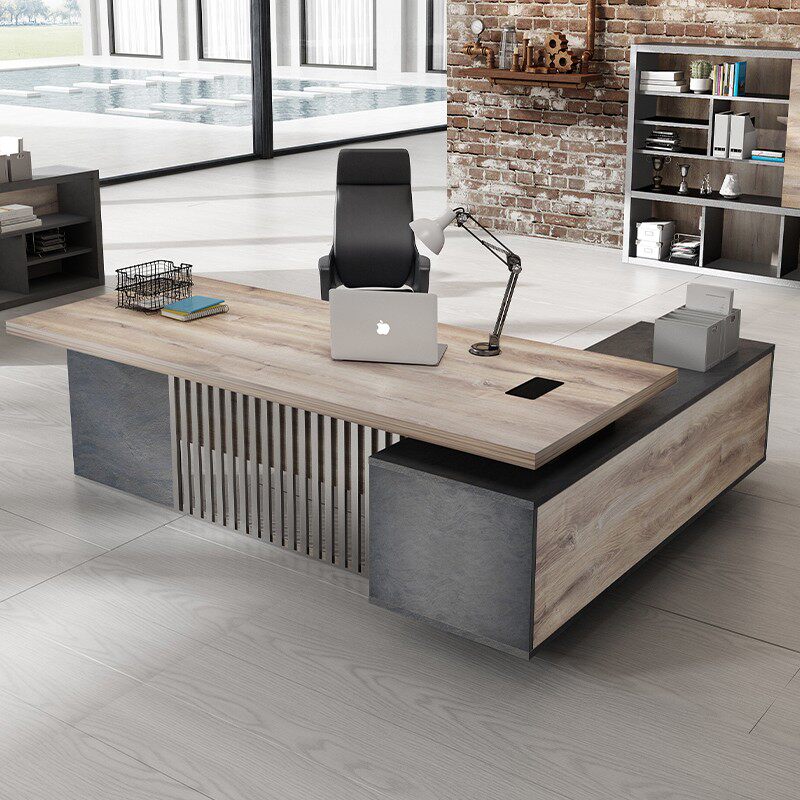 Office Simple Modern Industrial Wind Boss Table Light Luxury Banquet Creative President Table and Chair