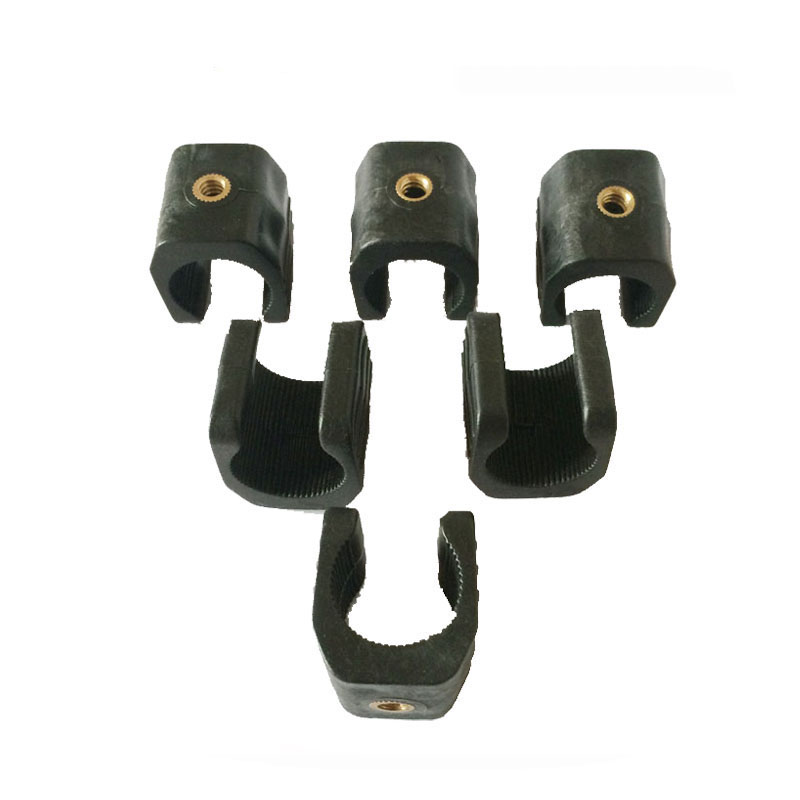 Copper screw hole LED flashlight light clip cylindrical speaker camera DV 22-27mm diameter fixed clip transfer U clip 