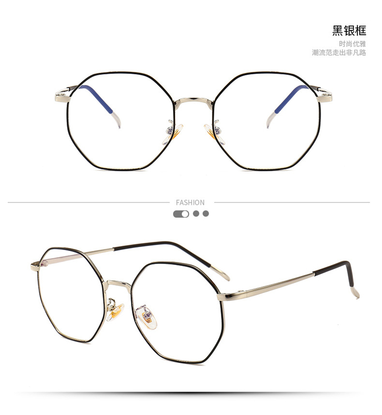 Kính cận thị nữ phiên bản thủy triều Hàn Quốc có một mức độ đa giác dây vàng retro đa giác mặt tròn khung mắt đỏ mô hình nam kính dior