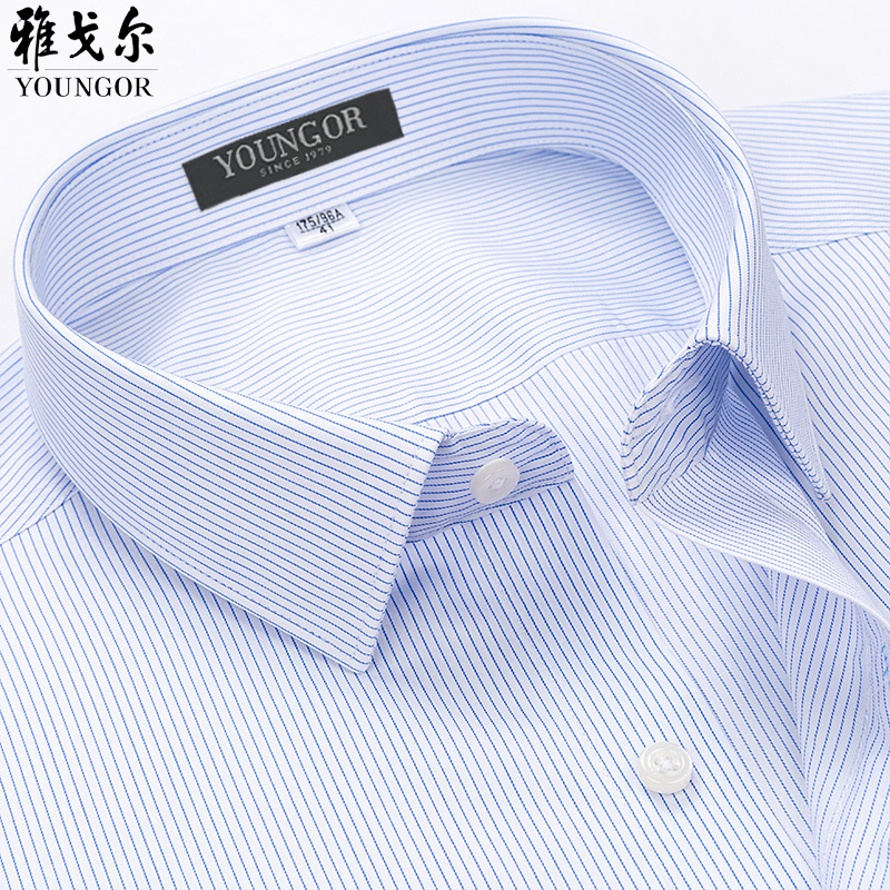 2026 Spring and Autumn Youngor Women's Shirt Long and Short Sleeve Slim Fit Bamboo Cotton Non-Iron Professional Formal Striped Shirt Workwear