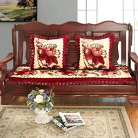 Mùa đông dày sofa gỗ đệm kết hợp thảm băng ghế chống trượt kết nối sang trọng đệm gỗ gụ đệm ba chỗ nệm lót ghế sofa gỗ