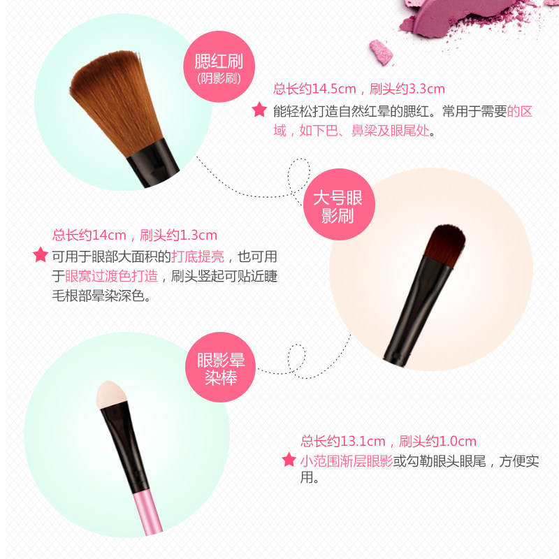 化妆刷七件套装初学者彩妆工具全套钱夹式便携眼影刷腮红刷