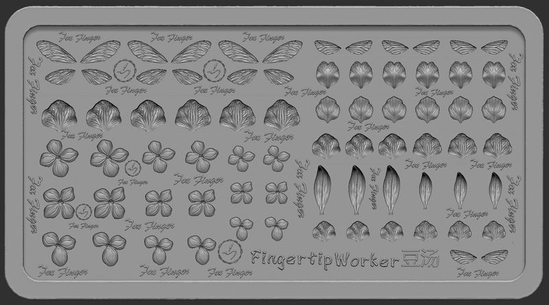 Foxfinger·Bean Soup New Popular Super Realistic Butterfly Phalaenopsis Multi-Element Nail Art Mold