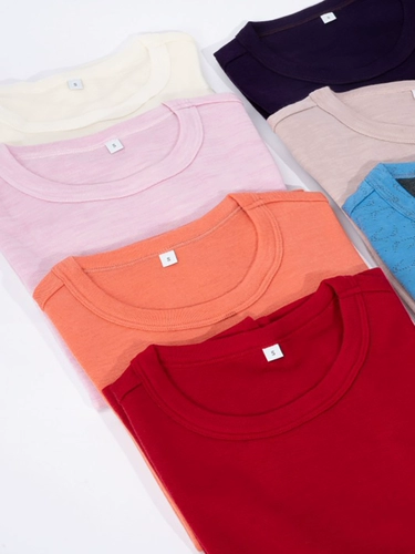 Летняя однотонная дорожная быстросохнущая дышащая шерстяная футболка с коротким рукавом