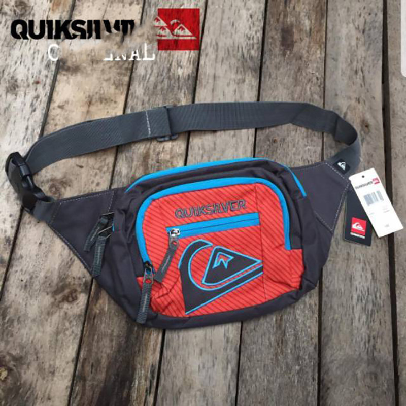 Qu men's and women's trend outdoor leisure canvas wear-resistant waist bag sports storage bag shoulder bag multi-color